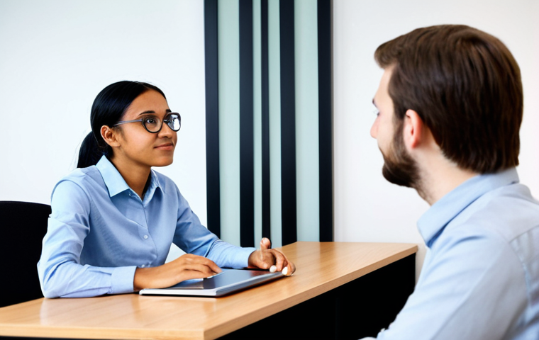 **Prompt 1: Customer Understanding and Empathy**
    A professional product manager, fully clothed in a modest business casual attire, is actively engaged in a one-on-one user interview. The product manager is a diverse individual with an empathetic and focused expression, listening intently to the user. The background is a clean, modern user research lab or a professional office setting, subtly suggesting data on a screen in the periphery but with the primary focus on human interaction. The overall mood is one of deep understanding and customer-centricity. Perfect anatomy, correct proportions, natural pose, well-formed hands, proper finger count, natural body proportions. Professional photography, high quality, safe for work, appropriate content, fully clothed, modest, family-friendly.