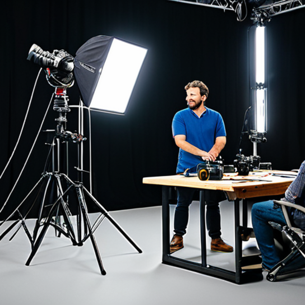 Collaborative Film Set**

"Diverse film crew collaborating on set, discussing scene, professional lighting, camera equipment visible, fully clothed in appropriate attire, safe for work, perfect anatomy, natural proportions, professional, family-friendly."

**