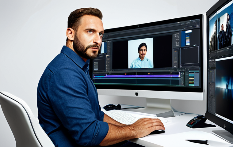 영화 제작 직업군 분석 - **Cinematographer at Work:** "A professional cinematographer, fully clothed in appropriate attire, o...