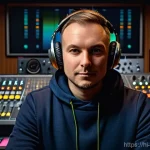 영화 사운드 디자인 실무 팁 - The Artisan of Soundscapes**

An image of a focused sound designer (adult, any gender, dressed in a ...