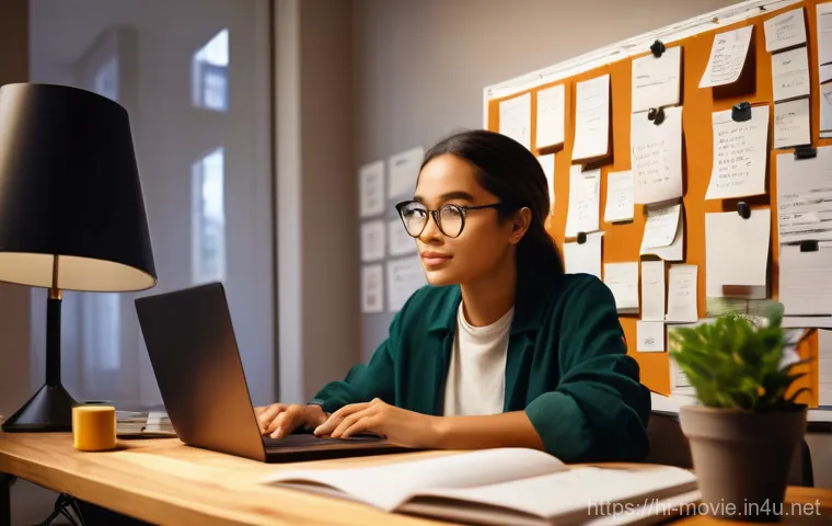 영화 제작용 소프트웨어 추천 - **Prompt: The Budding Storyteller's Digital Canvas**
    A young, enthusiastic content creator, male...