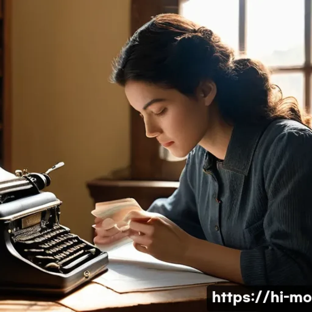 촬영 현장의 주요 역할과 책임 - **Prompt for "Screenwriter: The Wizard of Words"**
    A lone screenwriter, a woman in her late 30s ...